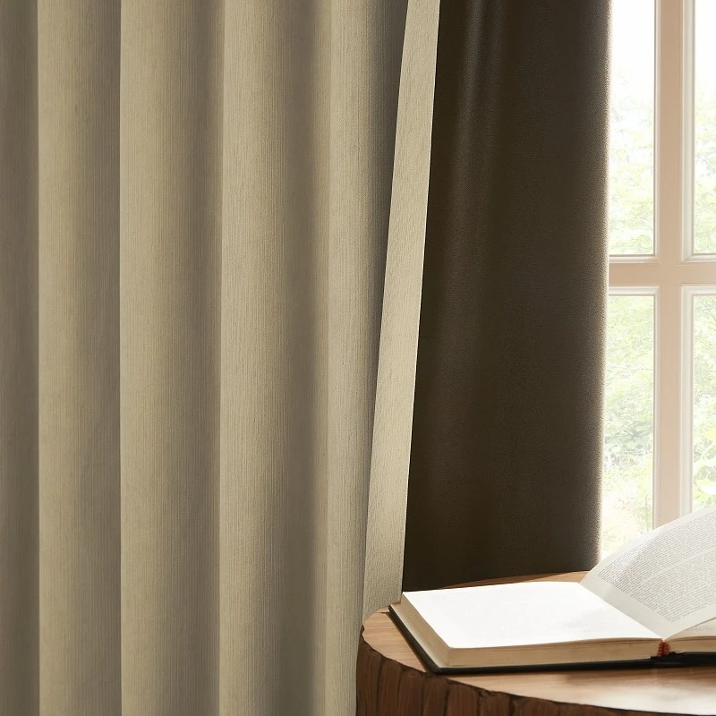 Cream White Velvet Chenille Curtain factory